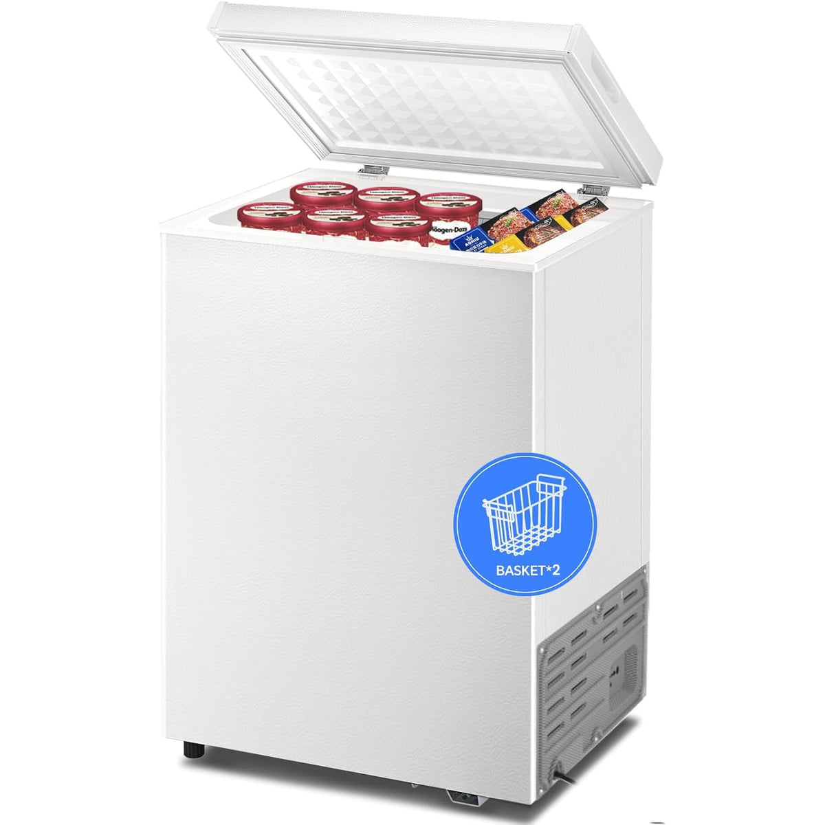 Kismile 7.0 Cubic Feet Chest Freezer, Deep Freezer for Home, White Jansha Store