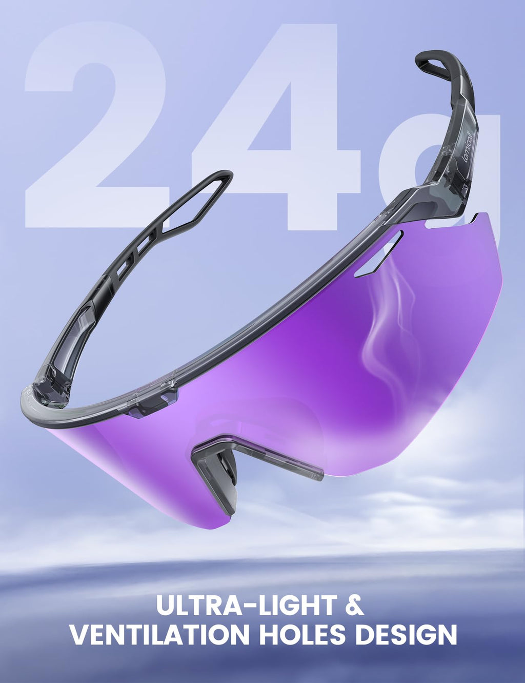 Lamicall 24g Polarized Sports Sunglasses for Men Women - UV400 Protection Sun Glasses for Baseball Running Cycling Fishing Jansha Store