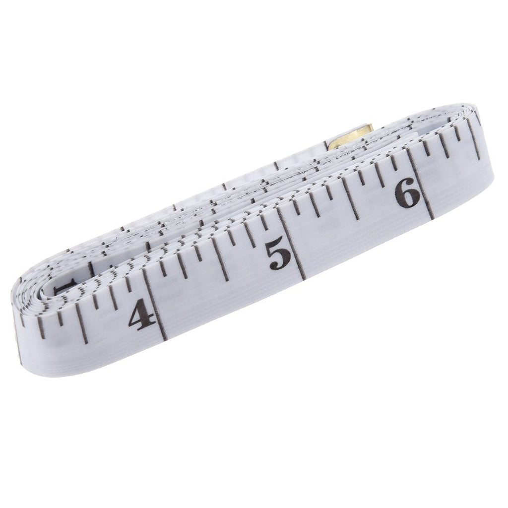 GDMINLO Soft Tape Measure Double Scale Body Sewing Flexible Tailor Craft Vinyl Ruler for Weight Loss Medical Body Measurement, Has Centimetre Scale on Reverse Side 60-inch（White） Jansha Store
