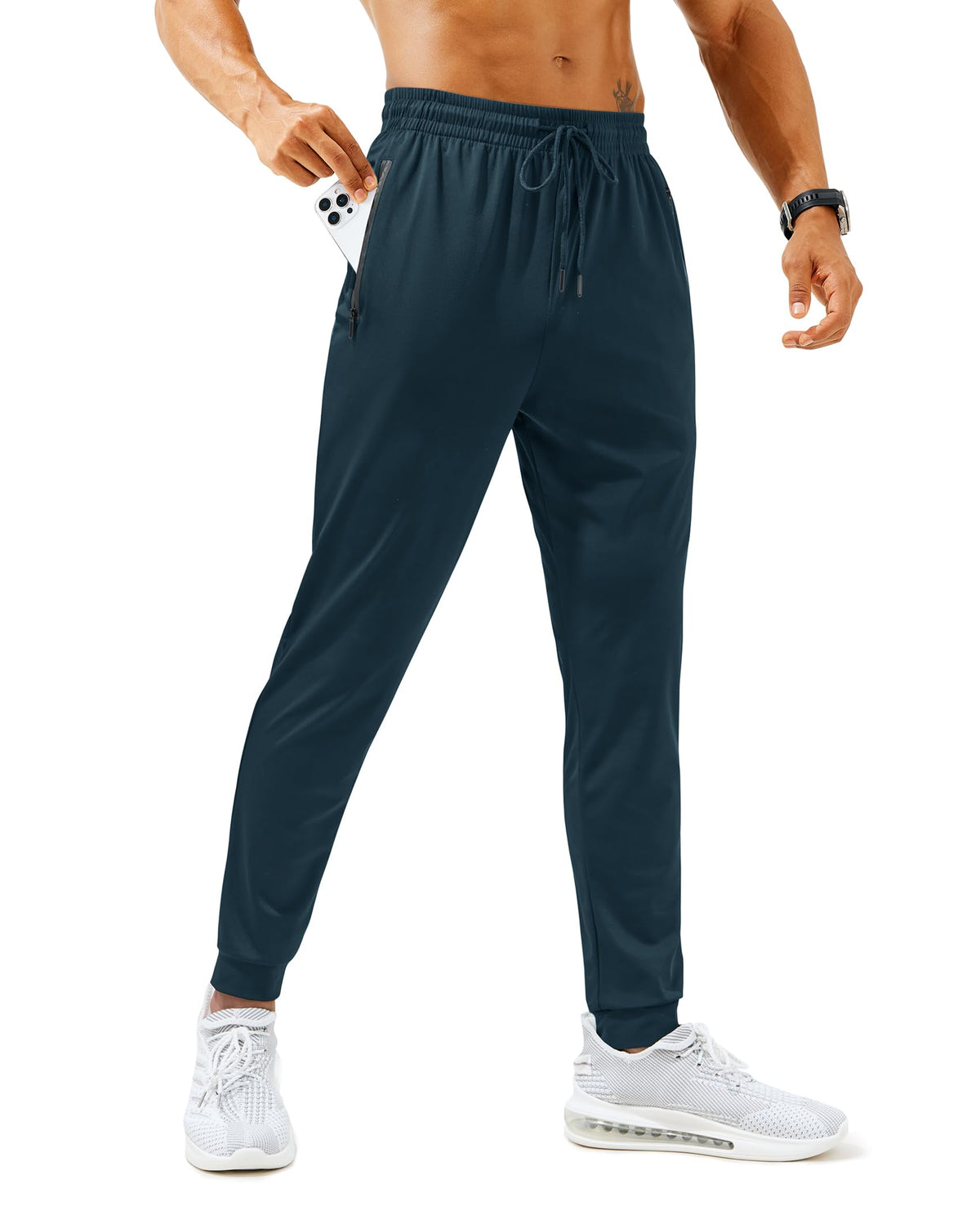 Mens Sweatpants with Zipper Pockets Lightweight Athletic Joggers for Workout Running Gym Track Casual Wear Jansha Store