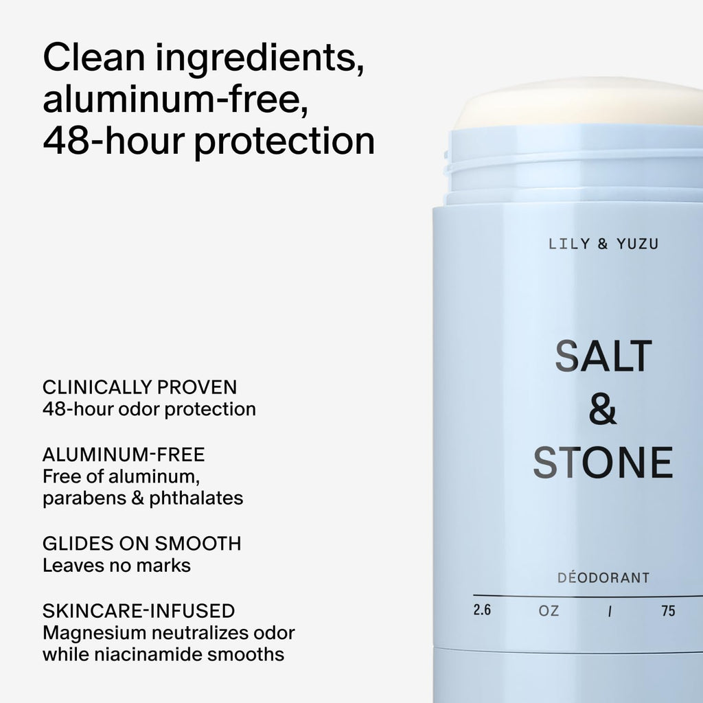 Salt & Stone Aluminum-Free Deodorant for Women & Men Saffron & Cedar 2.6 oz Jansha Store