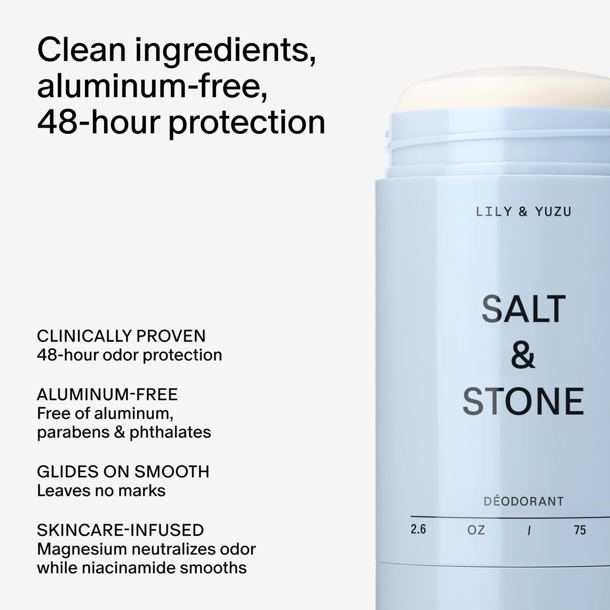 Salt & Stone Aluminum-Free Deodorant for Women & Men Saffron & Cedar 2.6 oz Jansha Store