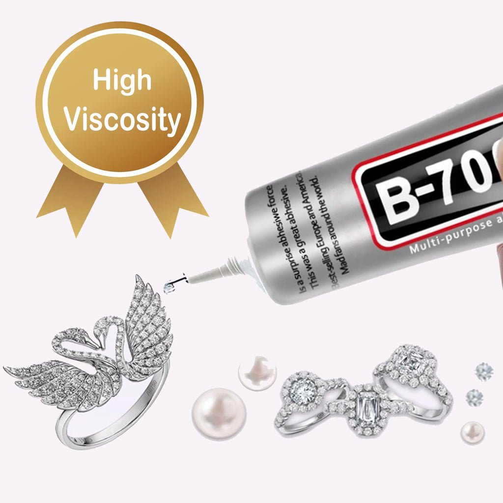 B7000 Jewelry Glue for Making, FITTDYHE 1PCS 50ML/1.69 fl oz Clear Adhesive for Rhinestone, Fabric, Multipurpose Super B-7000 for Phone Repair, Nail Art, Wood, Glass, Charms Jansha Store
