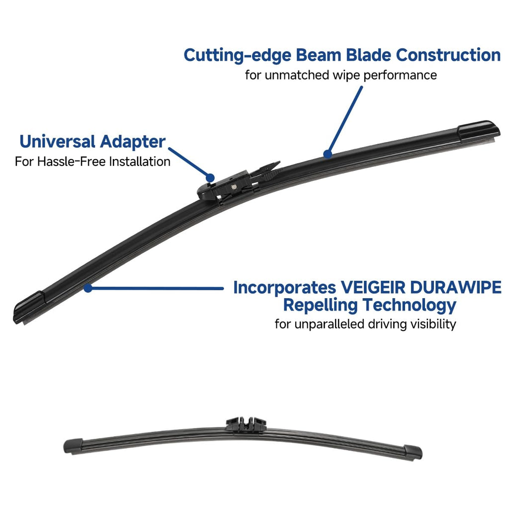 3 Pack Windshield Wiper Blades Compatible with Nissan Rogue 2014-2023 Pathfind 2013-2021 Original Factory Quality Front Rear Wipers Blade Set for My Car - 26" 17" 12" Jansha Store