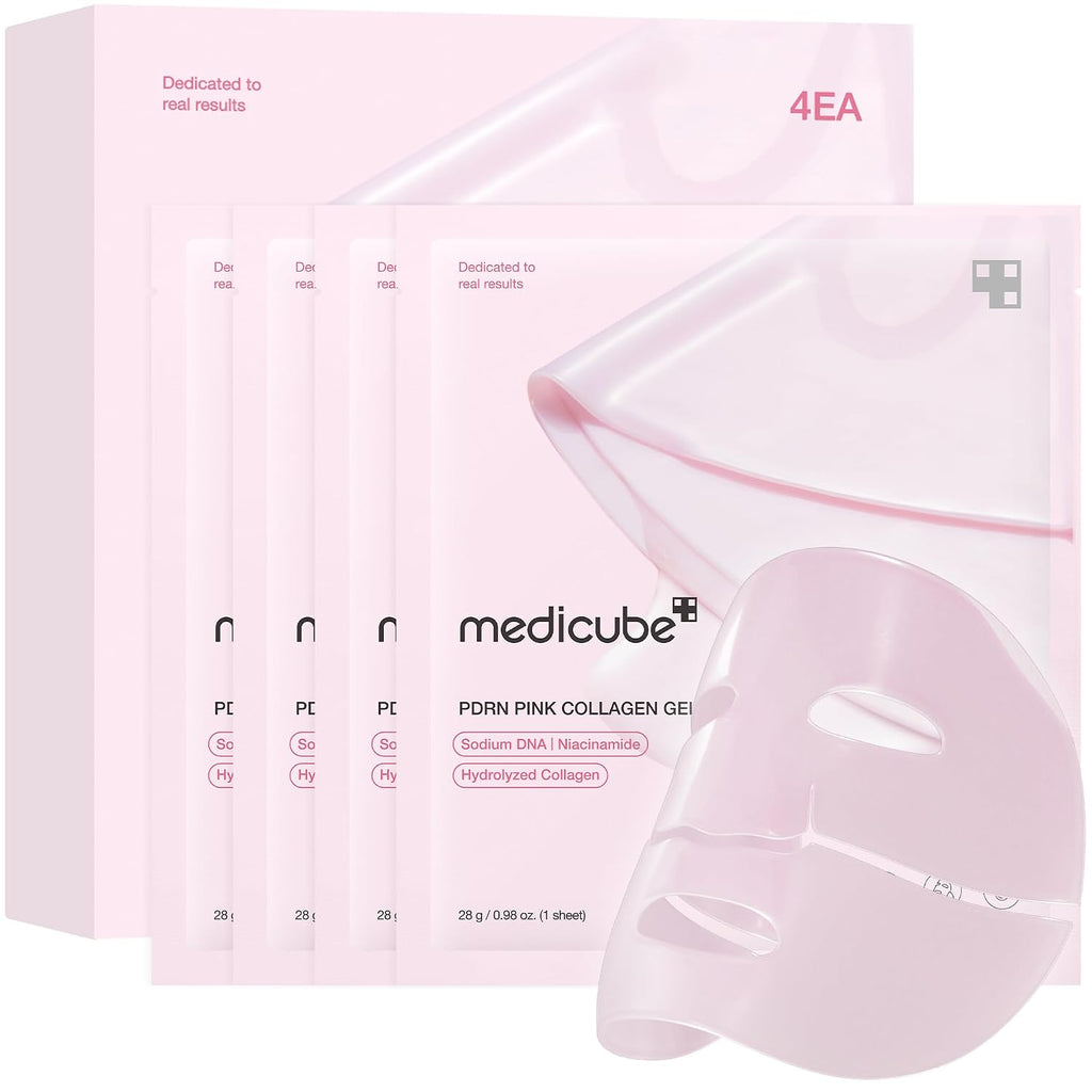 medicube Jelly Gel Mask with Salmon DNA PDRN Pink Collagen, 4EA Jansha Store