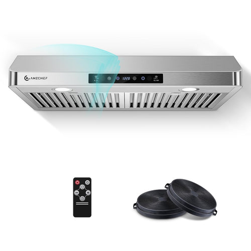 AMZCHEF 30" Under Cabinet Range Hood, 750CFM Stainless Steel Vent Hood Jansha Store