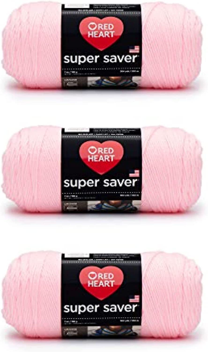 Red Heart Super Saver Yarn for Crocheting & Knitting, Medium Thyme, 3-Pack Jansha Store