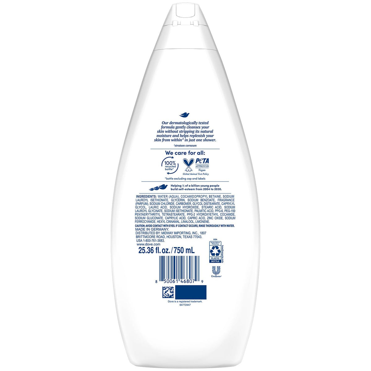 Dove Sensitive Skin Body Wash, 24hr Lotion-Soft Skin, 30.6 oz Jansha Store
