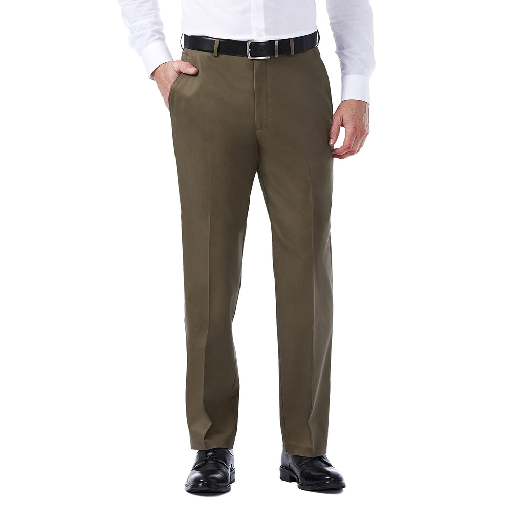 Haggar Men's Classic Fit Premium No Iron Khaki Pant Jansha Store