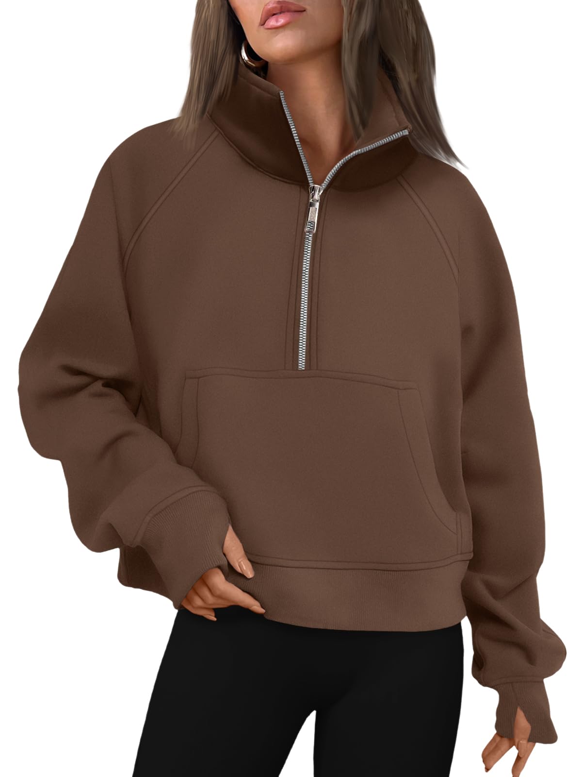 AUTOMET Womens Sweatshirts Half Zip Fleece Pullover Fall Outfits Jansha Store
