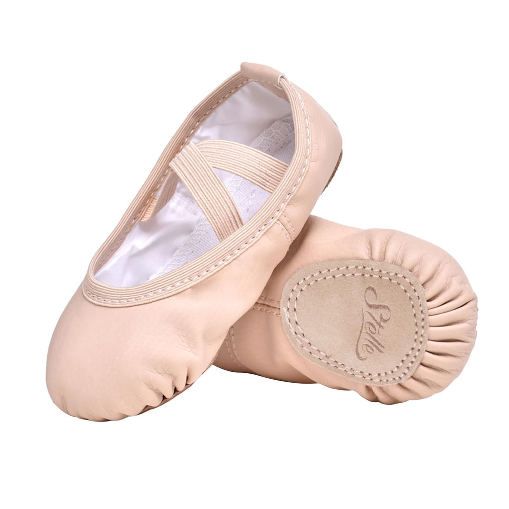 Stelle Ballet Shoes for Girls Toddler Soft Leather Split Sole Jansha Store