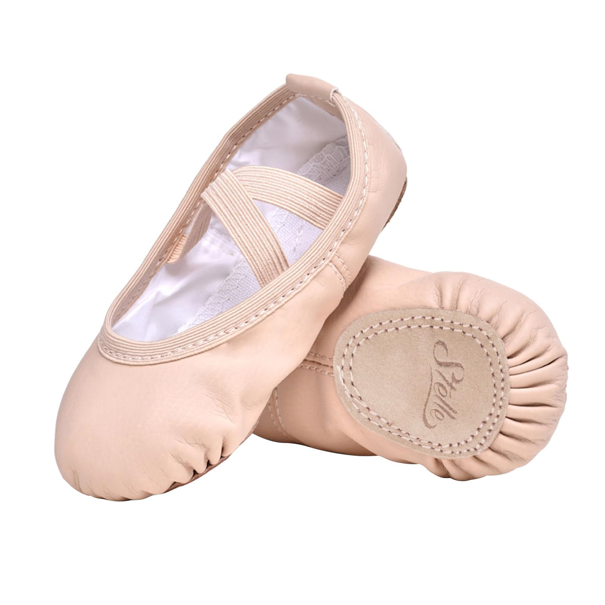 Stelle Ballet Shoes for Girls Toddler Soft Leather Split Sole Jansha Store