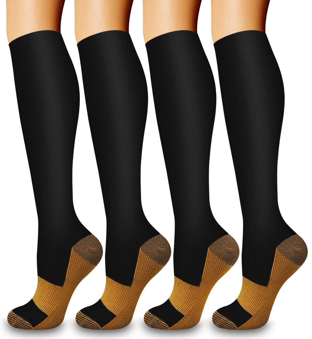 Laite Hebe 4 Pairs-Compression Socks for Women&Men Circulation-Best Support for Nurses,Running,Athletic Jansha Store