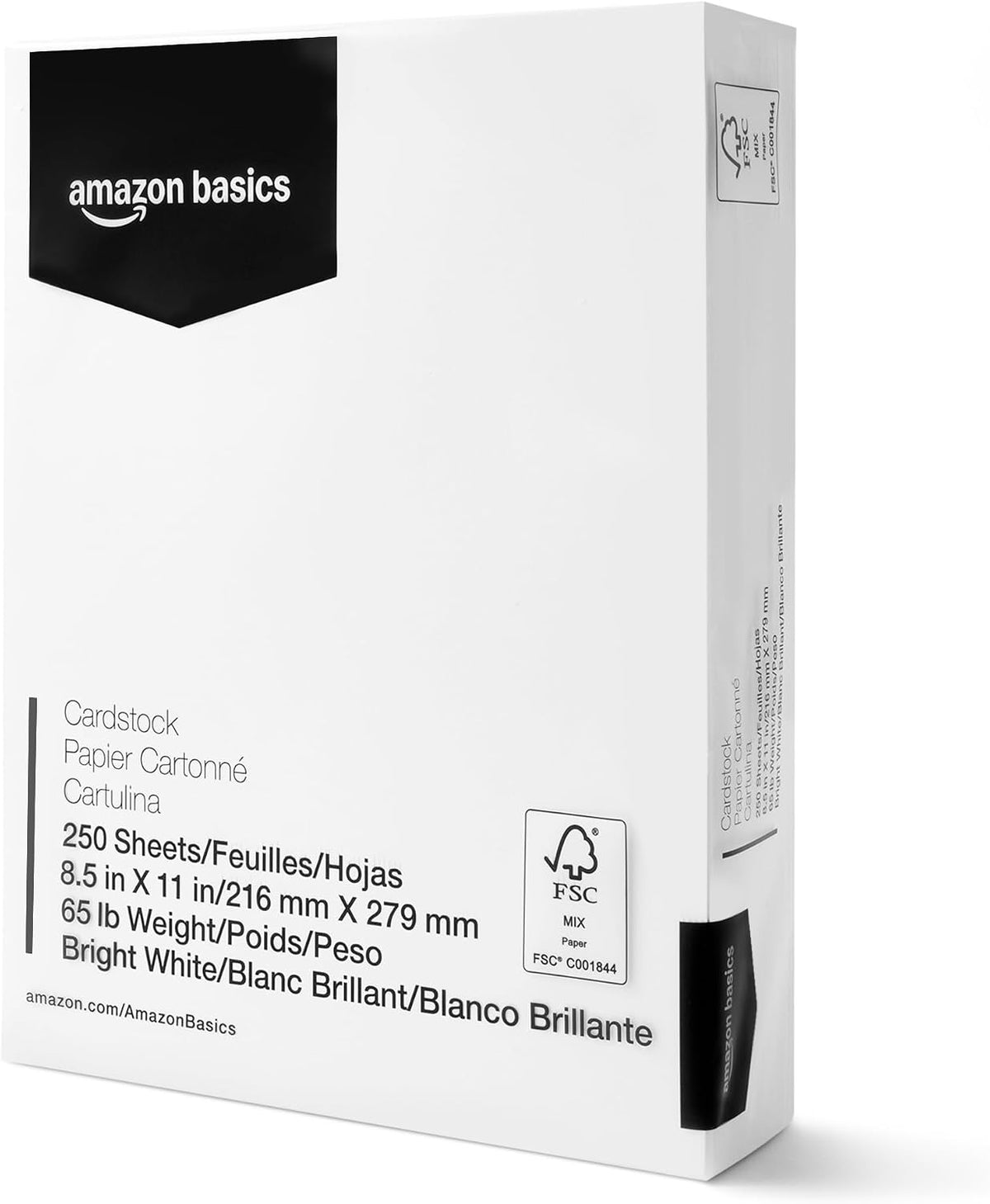 Amazon Basics Cardstock Paper, 8.5" x 11", 65 lb/176 gsm, 96 Bright White, 250 Sheets Jansha Store