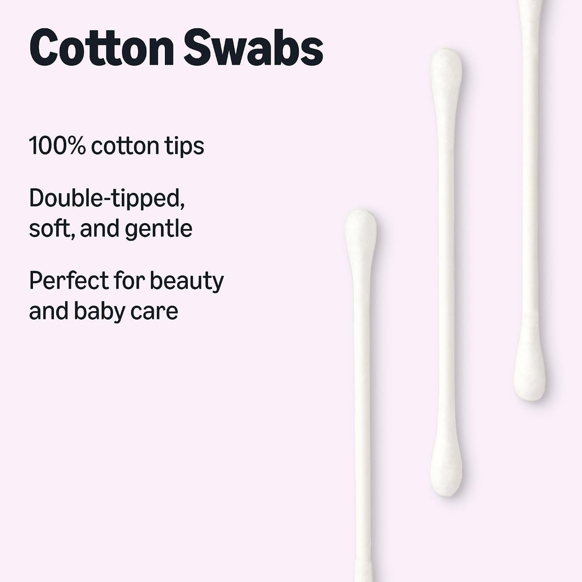 Amazon Basics Double-Tipped Cotton Swabs for Personal Hygiene and Baby Care, Cotton, Versatile, 500 Count Jansha Store