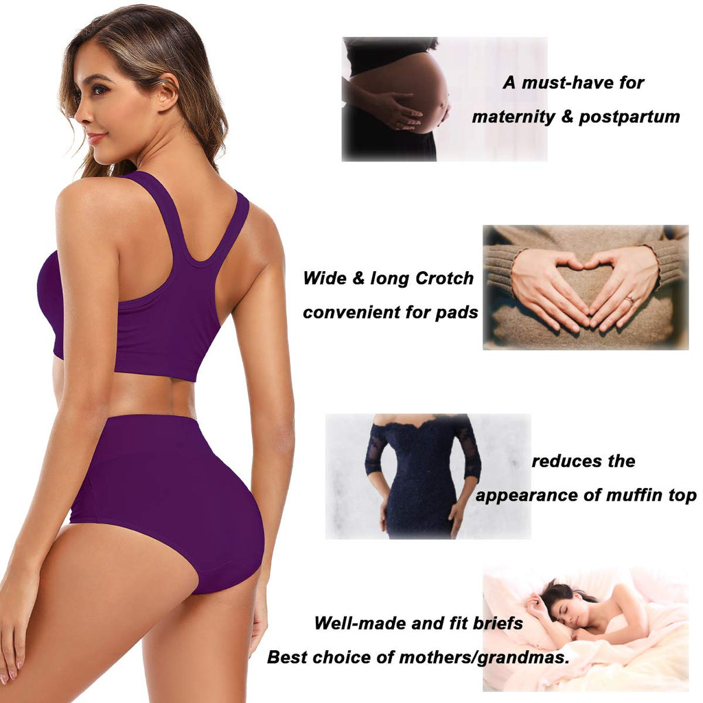 Molasus Women's Cotton Underwear High Waisted Full Coverage Ladies Panties (Regular & Plus Size) Jansha Store