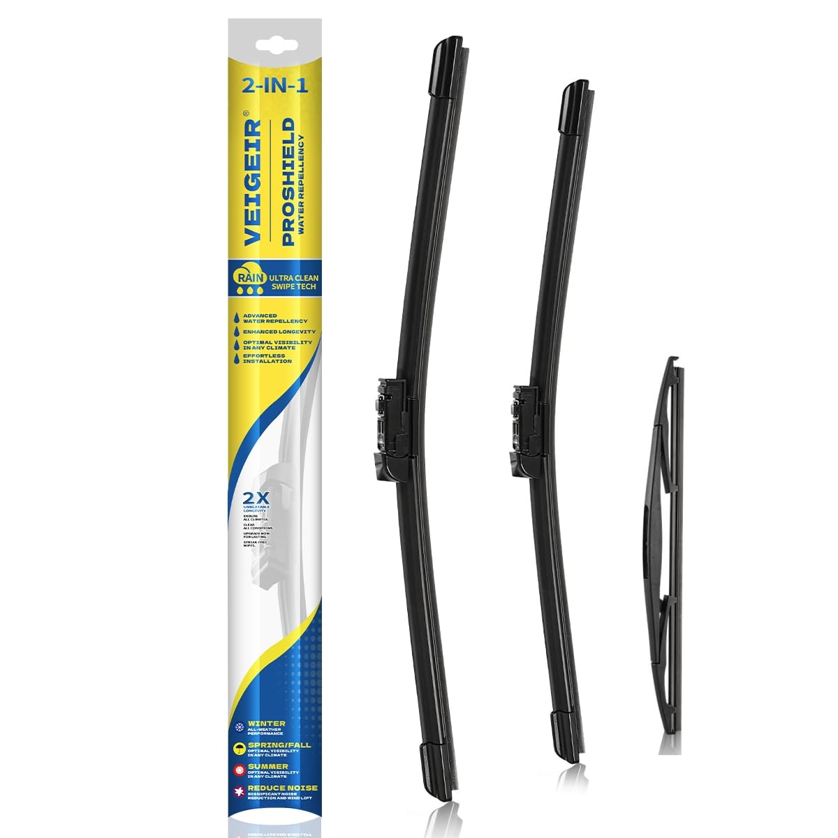 3 Pack Windshield Wiper Blades Compatible with Nissan Rogue 2014-2023 Pathfind 2013-2021 Original Factory Quality Front Rear Wipers Blade Set for My Car - 26" 17" 12" Jansha Store