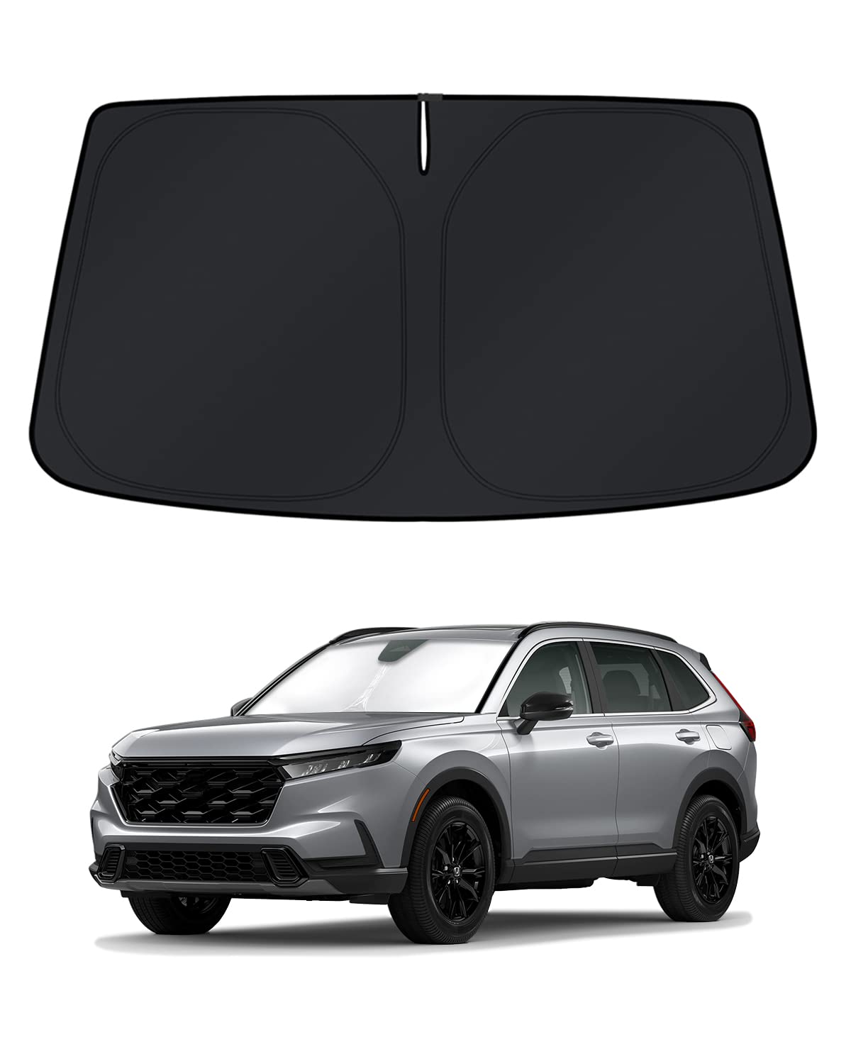 KUST Windshield Sun Shade for 2017-2026 Tesla Model Y/Model 3 Sunshade Accessories (Fit 2025-2026 Model Y Juniper / 2024 Model 3 Highland) Upgraded Foldable Sunshade, Blocks UV Rays Keep Car Cool Jansha Store