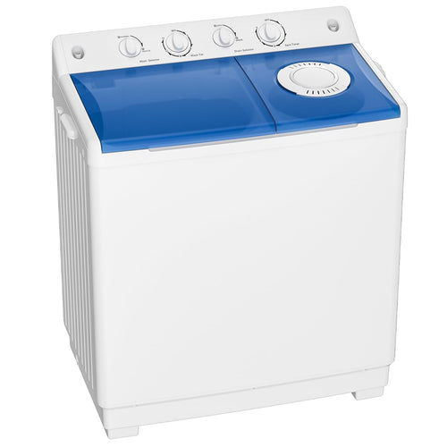 Auertech Portable Washing Machine, 28lbs Twin Tub Washer Mini Compact Laundry Machine with Drain Pump, Semi-automatic 18lbs Washer 10lbs Spinner Combo for Dorms, Apartments, RVs Jansha Store