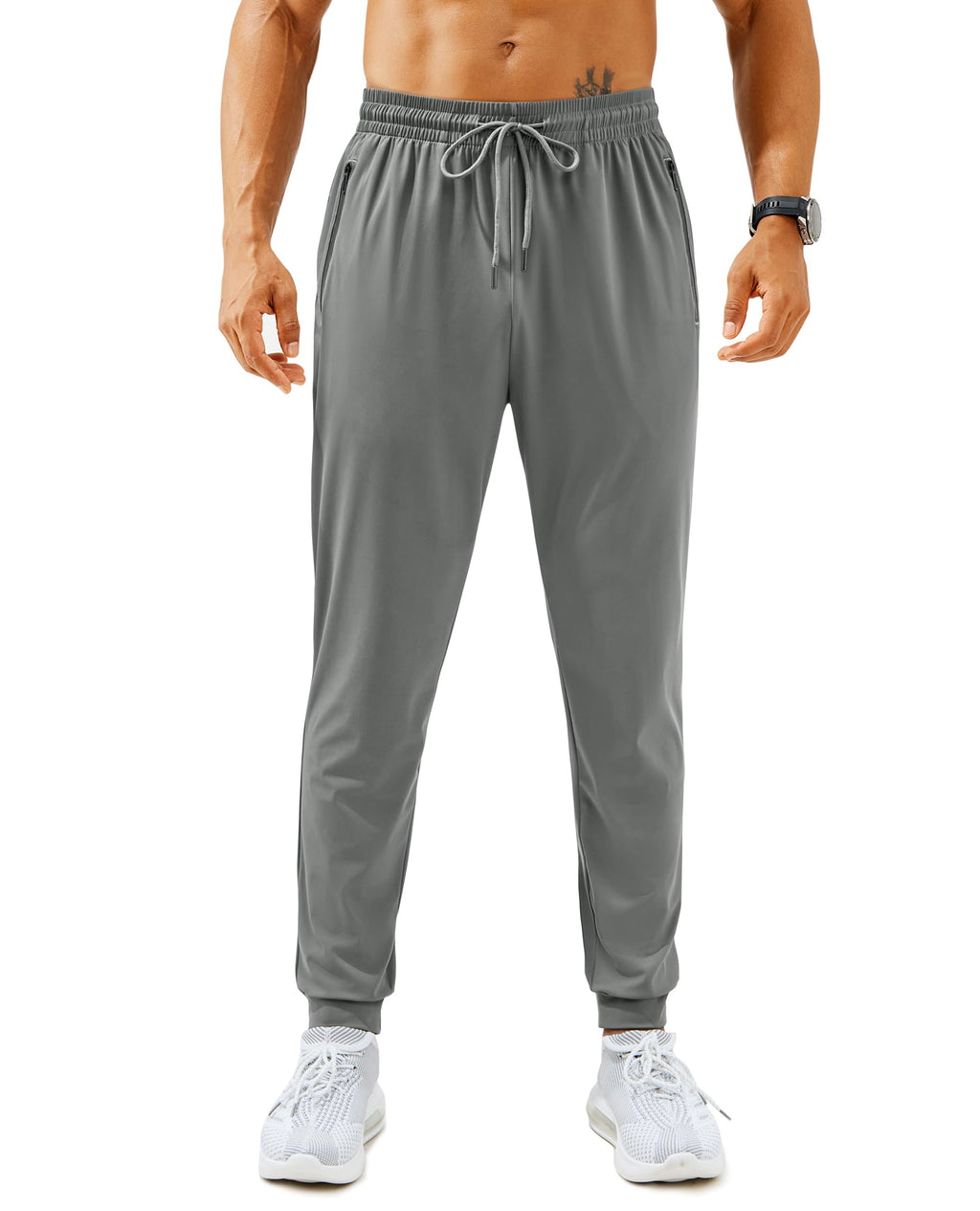Mens Sweatpants with Zipper Pockets Lightweight Athletic Joggers for Workout Running Gym Track Casual Wear Jansha Store