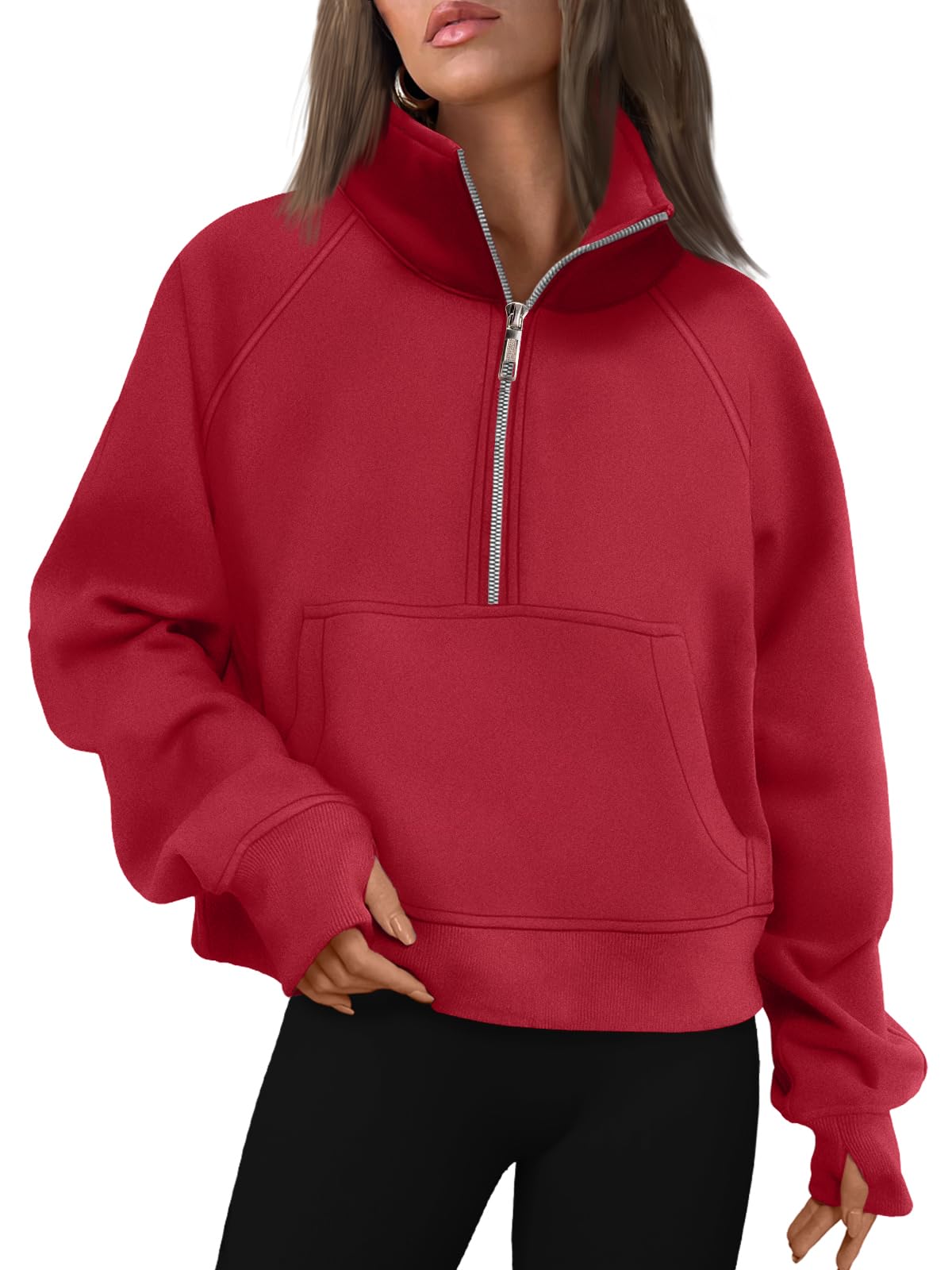AUTOMET Womens Sweatshirts Half Zip Fleece Pullover Fall Outfits Jansha Store