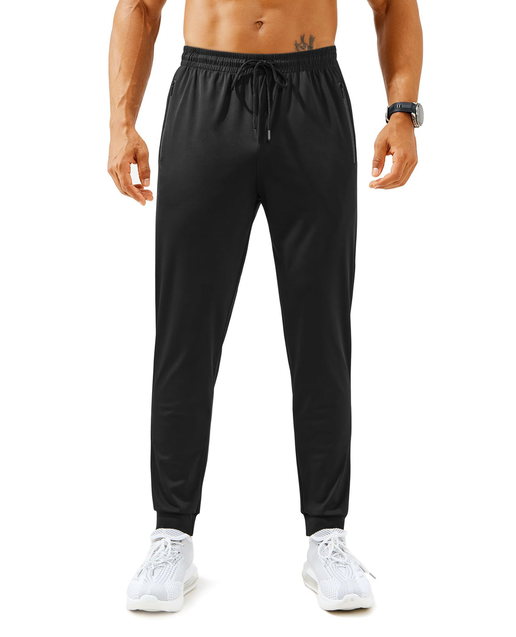 Mens Sweatpants with Zipper Pockets Lightweight Athletic Joggers for Workout Running Gym Track Casual Wear Jansha Store