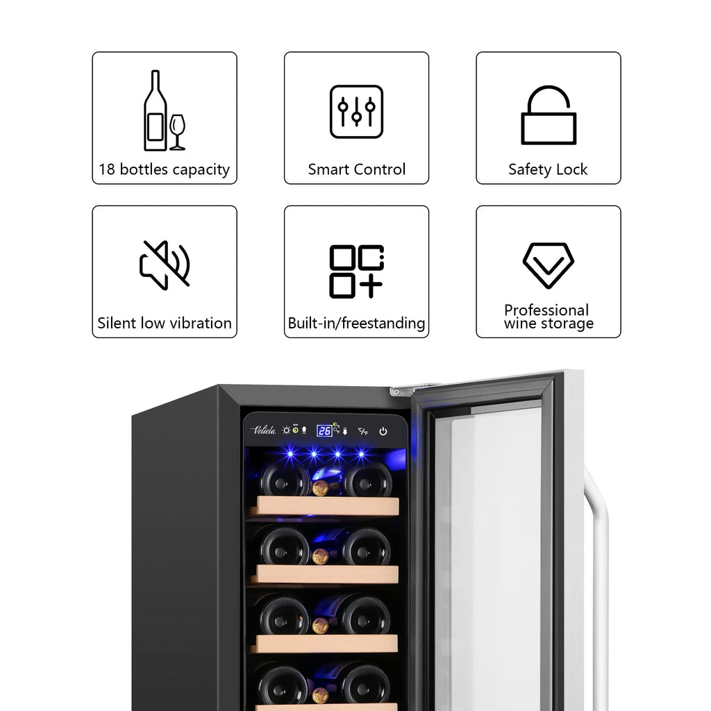 24 Inch Upgraded Dual Zone Wine and Beverage Refrigerator Cooler Jansha Store