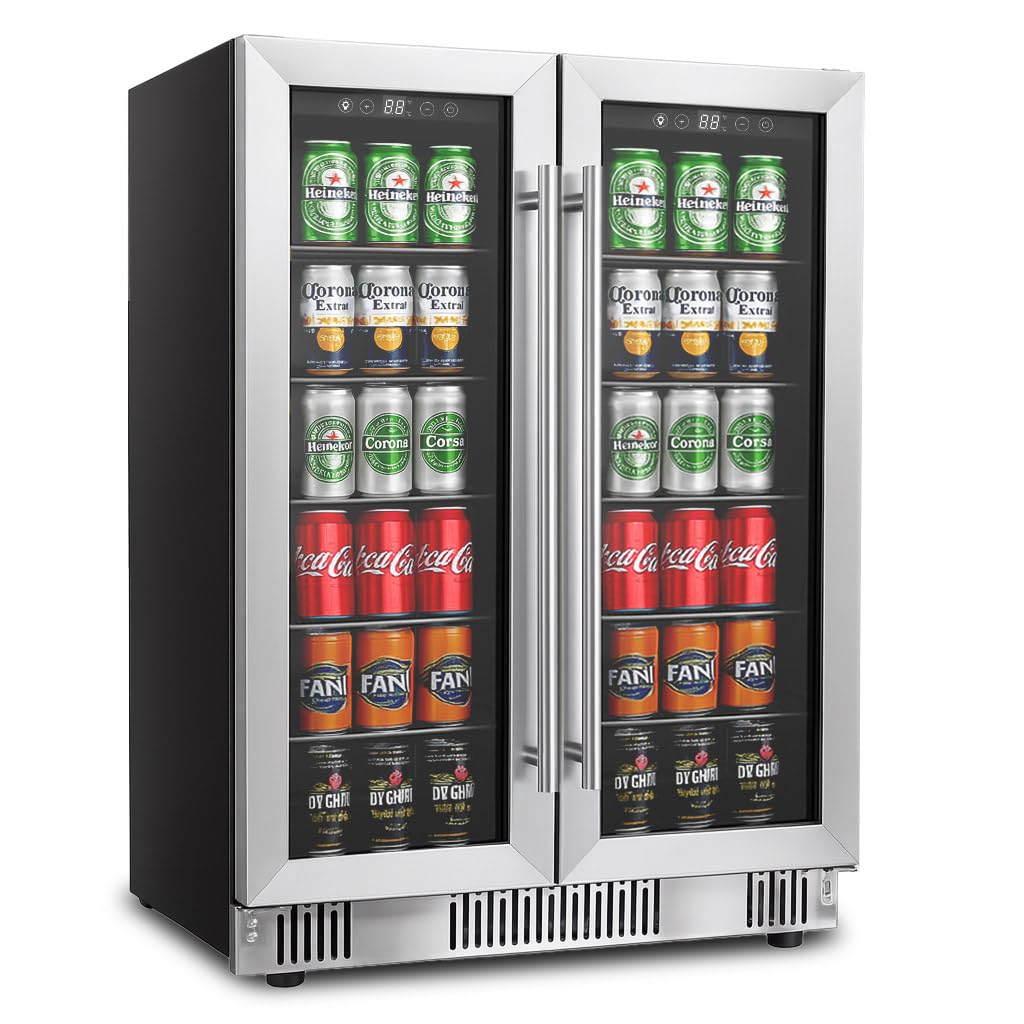 Erivess 24 Can Mini Fridge, 0.6 Cu.ft Beverage Refrigerator Cooler, Black Jansha Store
