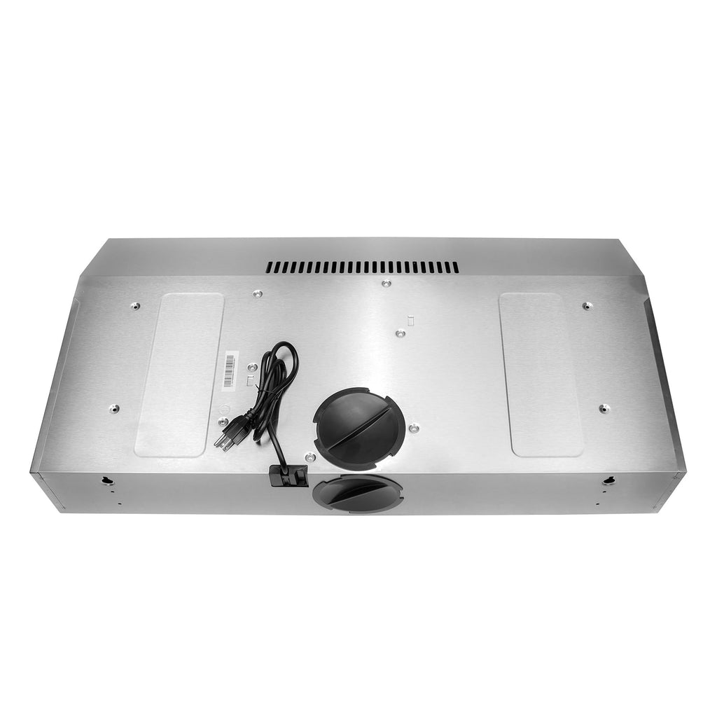 COSMO COS-5MU30 30 in. Delta Collection Ducted Under Cabinet Range Hood, Button Controls, Reusable Filters, LED Lights, Stainless Steel Jansha Store