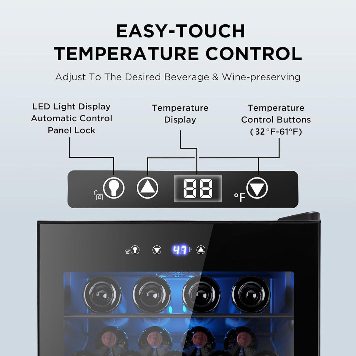 Electactic Mini Fridge 130 Can Beverage Refrigerator Cooler, 3.2 Cu.Ft Drink Fridge for Soda Wine Beer, Adjustable Temperature Control for Home Office, Black Jansha Store