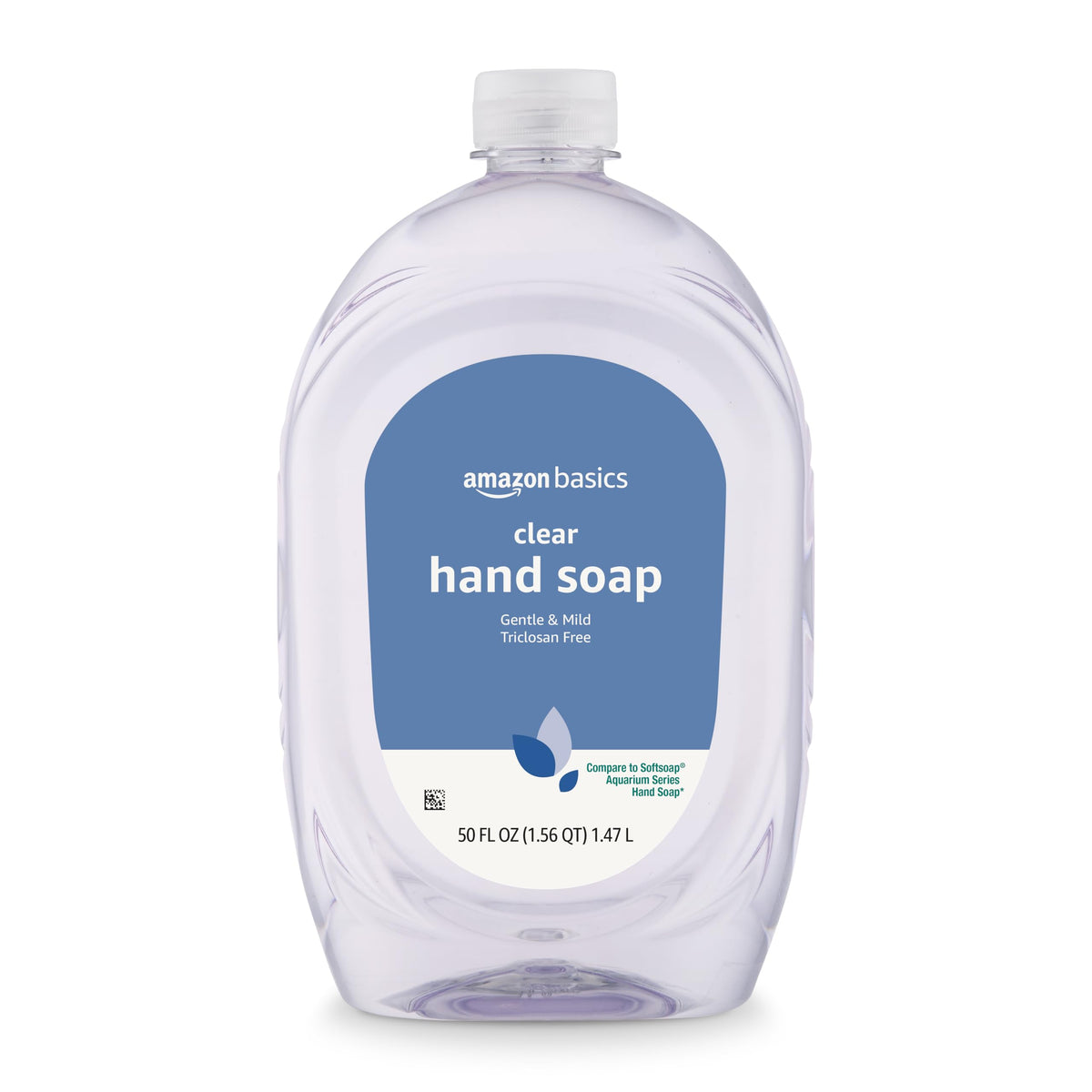 Amazon Basics Gentle & Mild Clear Liquid Hand Soap Refill, Triclosan-Free, Dermatologist-Tested, pH Balanced, Cruelty-Free, 50 Fluid Ounces, 1-Pack (Previously Solimo) Jansha Store