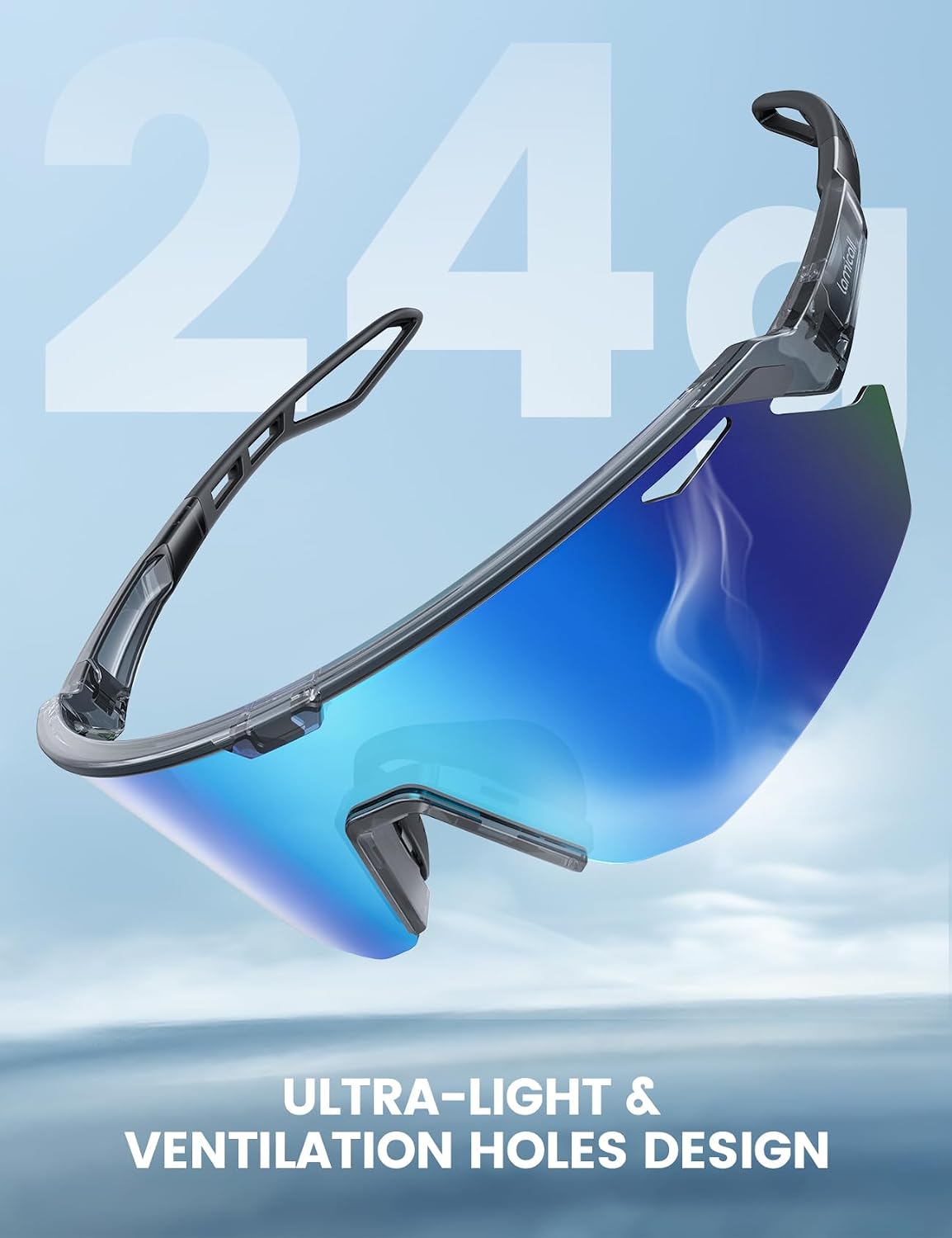Lamicall 24g Polarized Sports Sunglasses for Men Women - UV400 Protection Sun Glasses for Baseball Running Cycling Fishing Jansha Store