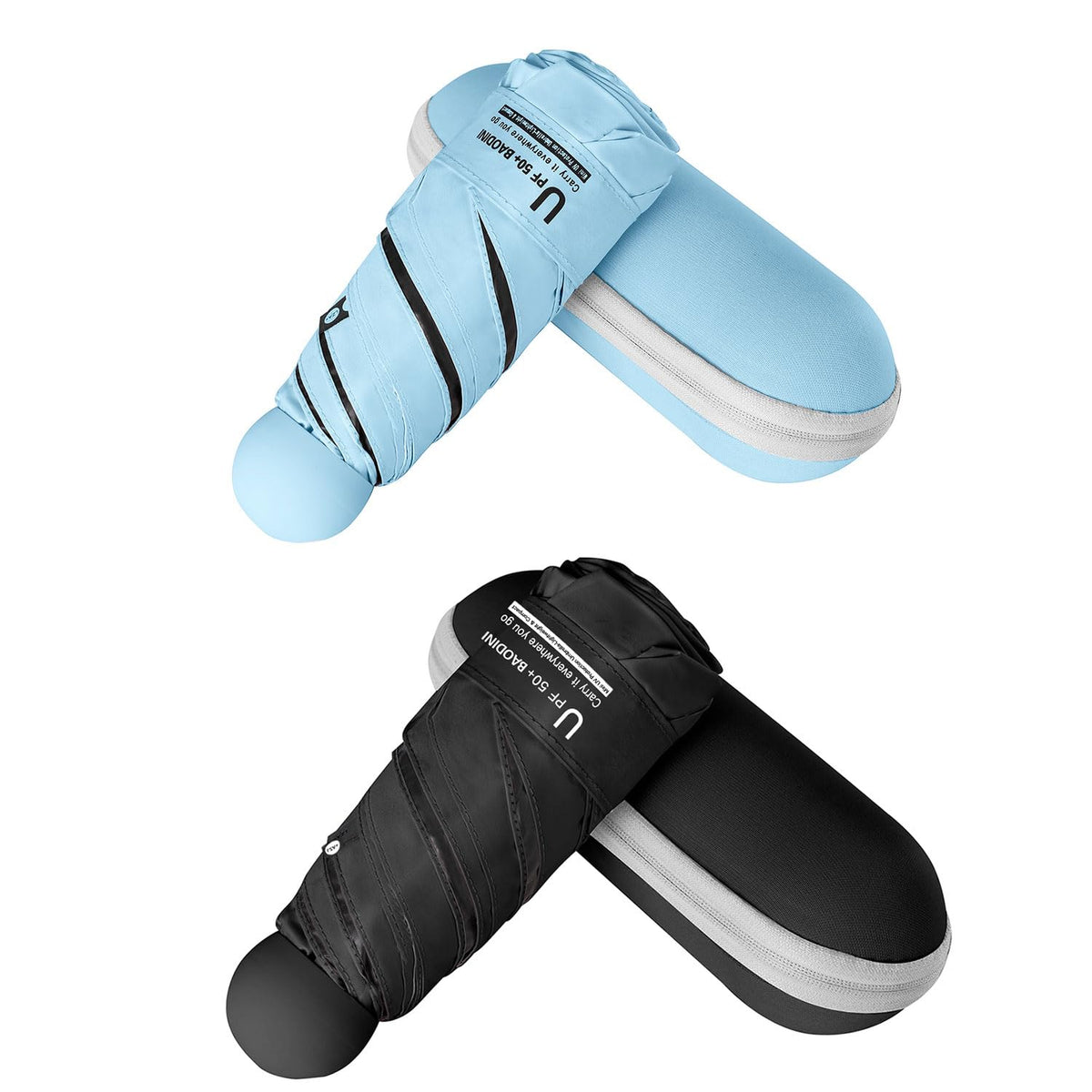 BAODINI Mini Travel Umbrella with UV Sun Protection, Compact Pocket-Size Jansha Store