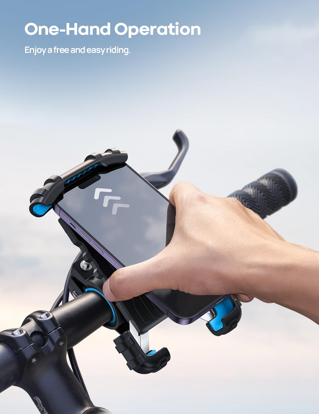 Lamicall Bike Phone Holder Motorcycle Mount - One-Hand Operation, Lockable Jansha Store