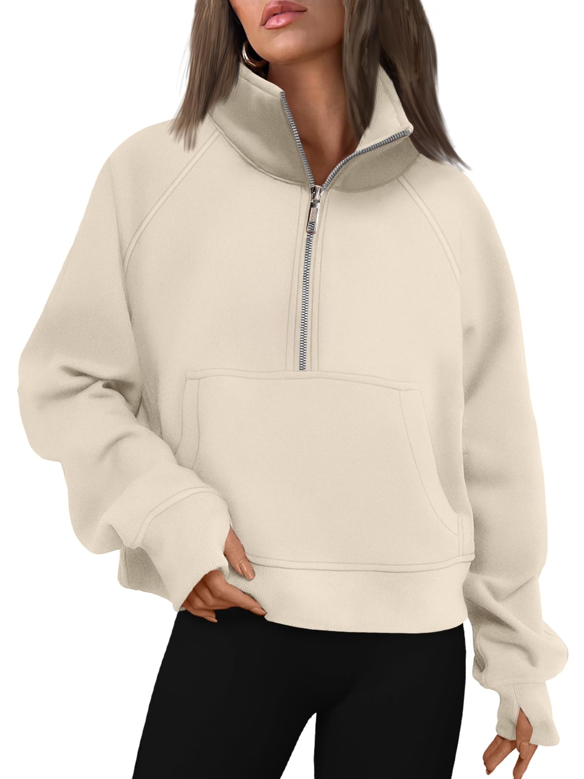 AUTOMET Womens Sweatshirts Half Zip Fleece Pullover Fall Outfits Jansha Store