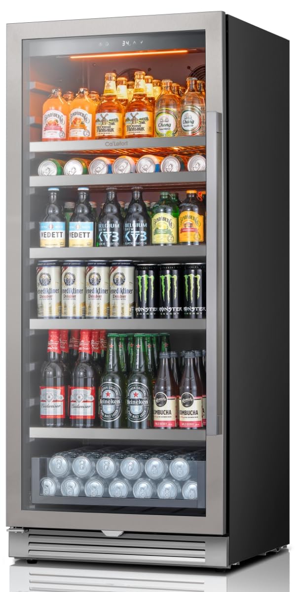 Ca'Lefort 24'' Beverage Refrigerator, 180 Can Beverage Fridge Under Counter Jansha Store