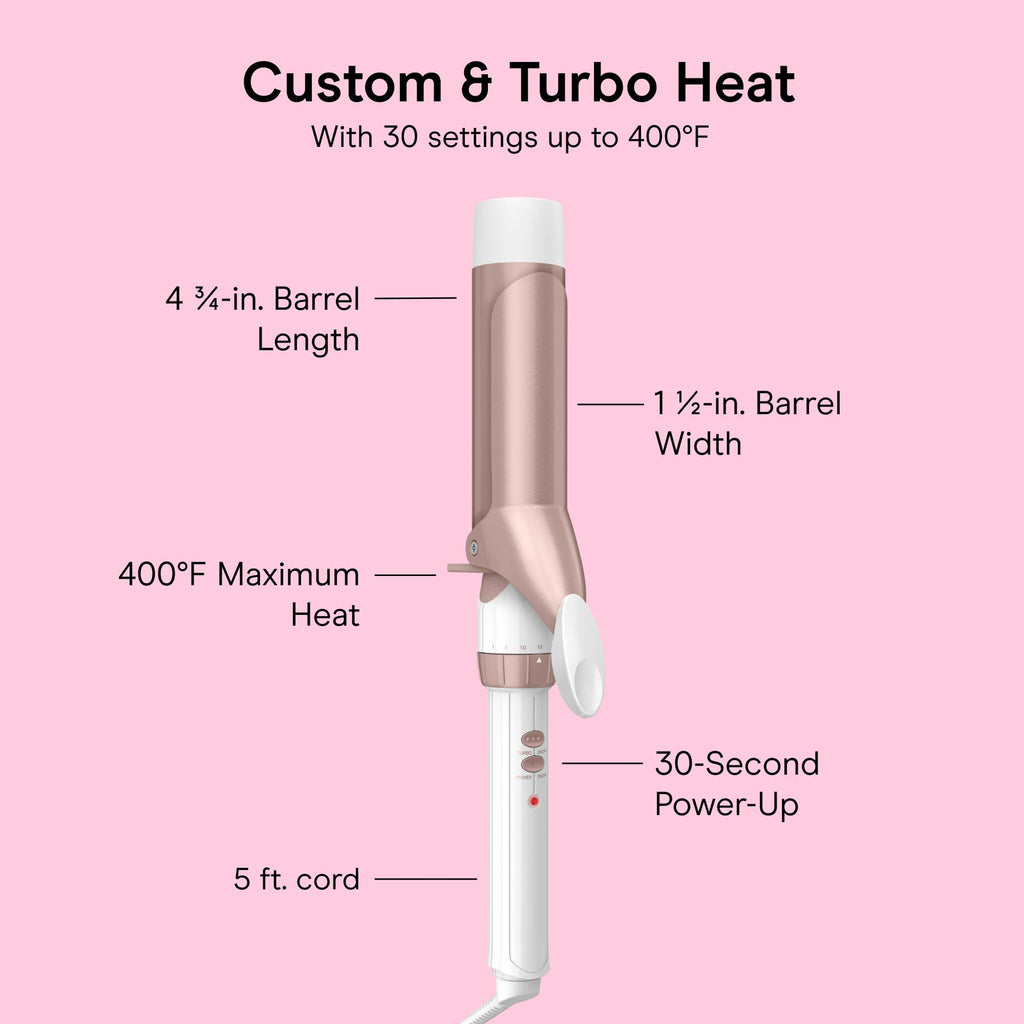 Conair Curling Iron, Double Ceramic, 1/2-in. Barrel, White/Rose Gold Jansha Store