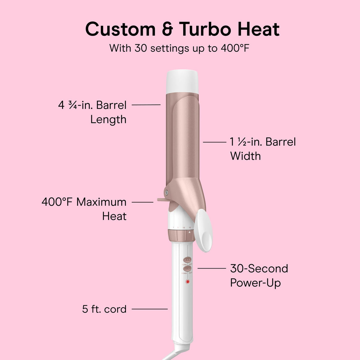 Conair Curling Iron, Double Ceramic, 1/2-in. Barrel, White/Rose Gold Jansha Store