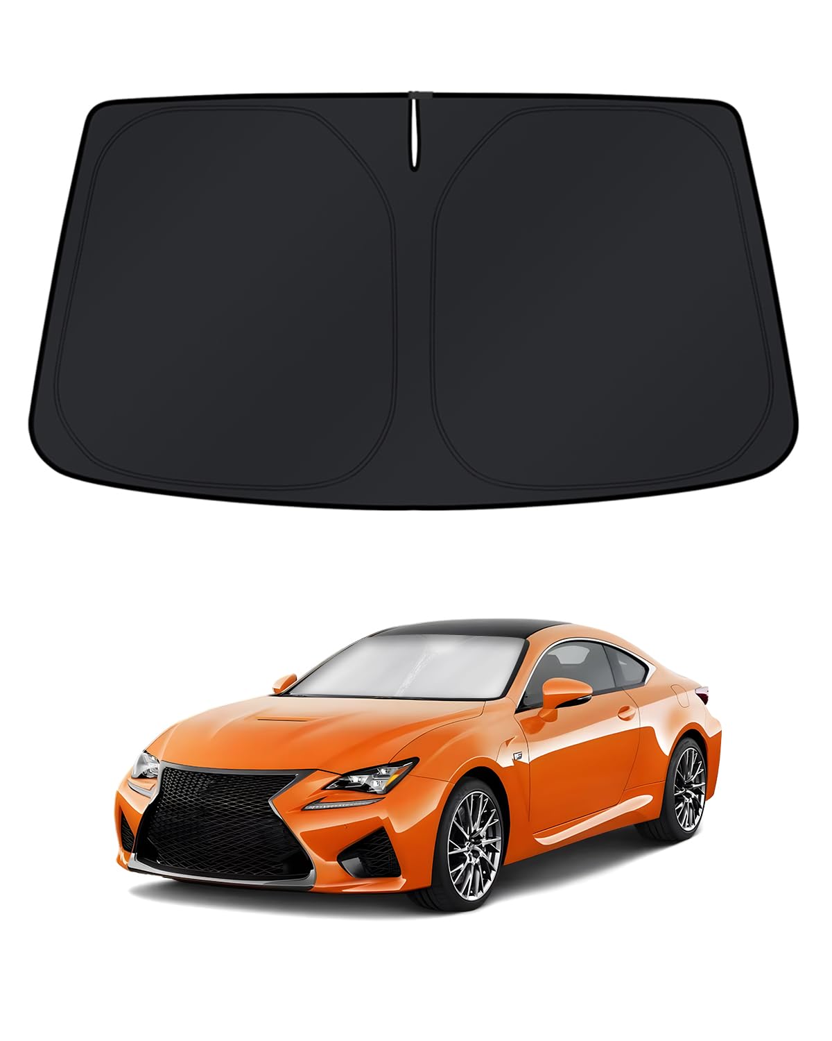 KUST Windshield Sun Shade for 2017-2026 Tesla Model Y/Model 3 Sunshade Accessories (Fit 2025-2026 Model Y Juniper / 2024 Model 3 Highland) Upgraded Foldable Sunshade, Blocks UV Rays Keep Car Cool Jansha Store