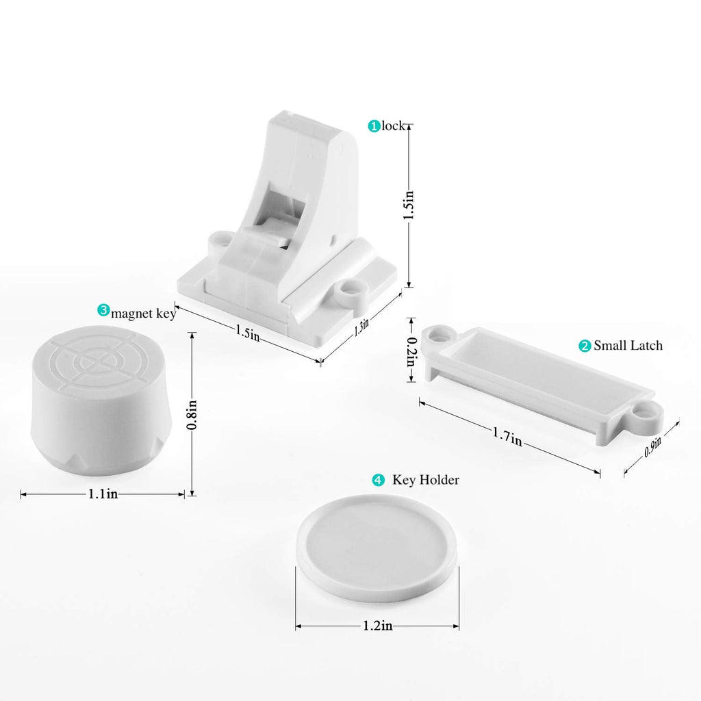 Vmaisi 20 Pack Magnetic Cabinet Locks Baby Proofing and 2 Keys Jansha Store