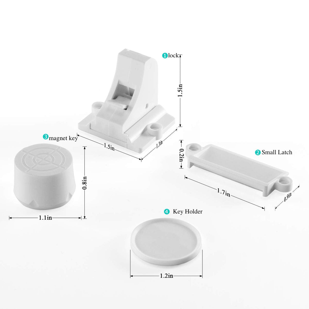 Vmaisi 20 Pack Magnetic Cabinet Locks Baby Proofing and 2 Keys Jansha Store