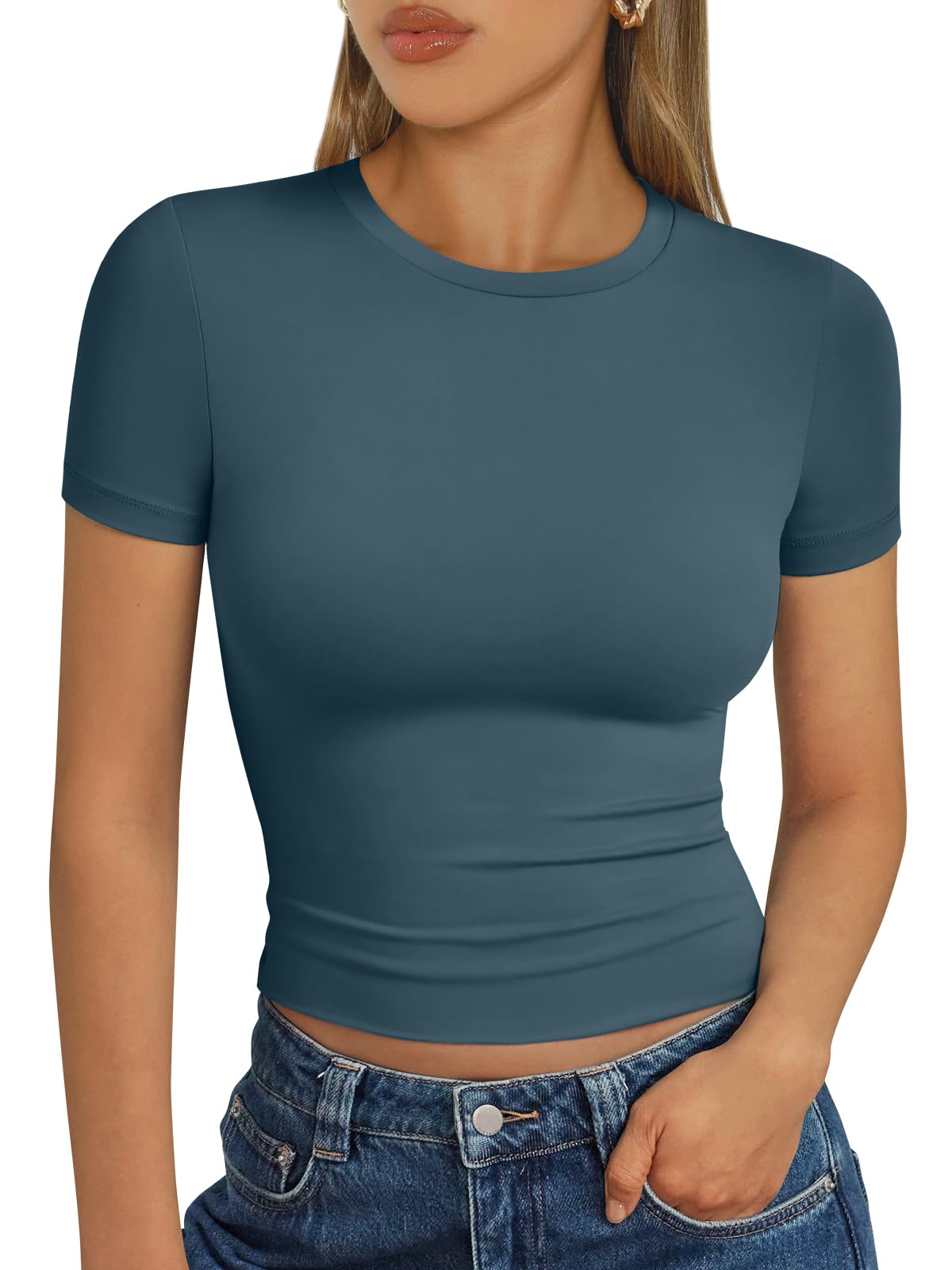 Trendy Queen Womens Short Sleeve T Shirt Basic Summer Top Jansha Store