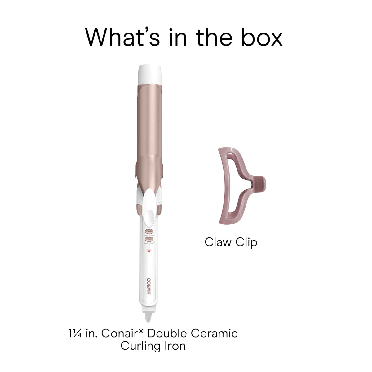 Conair Curling Iron, Double Ceramic, 1/2-in. Barrel, White/Rose Gold Jansha Store