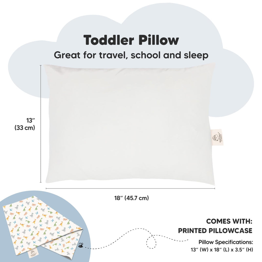 Toddler Pillow with Pillowcase, 13x18 My Little Dreamy Pillow (Flora Vale) Jansha Store