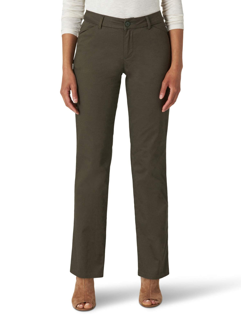 Lee Women's Wrinkle Free Relaxed Fit Straight Leg Pant Jansha Store