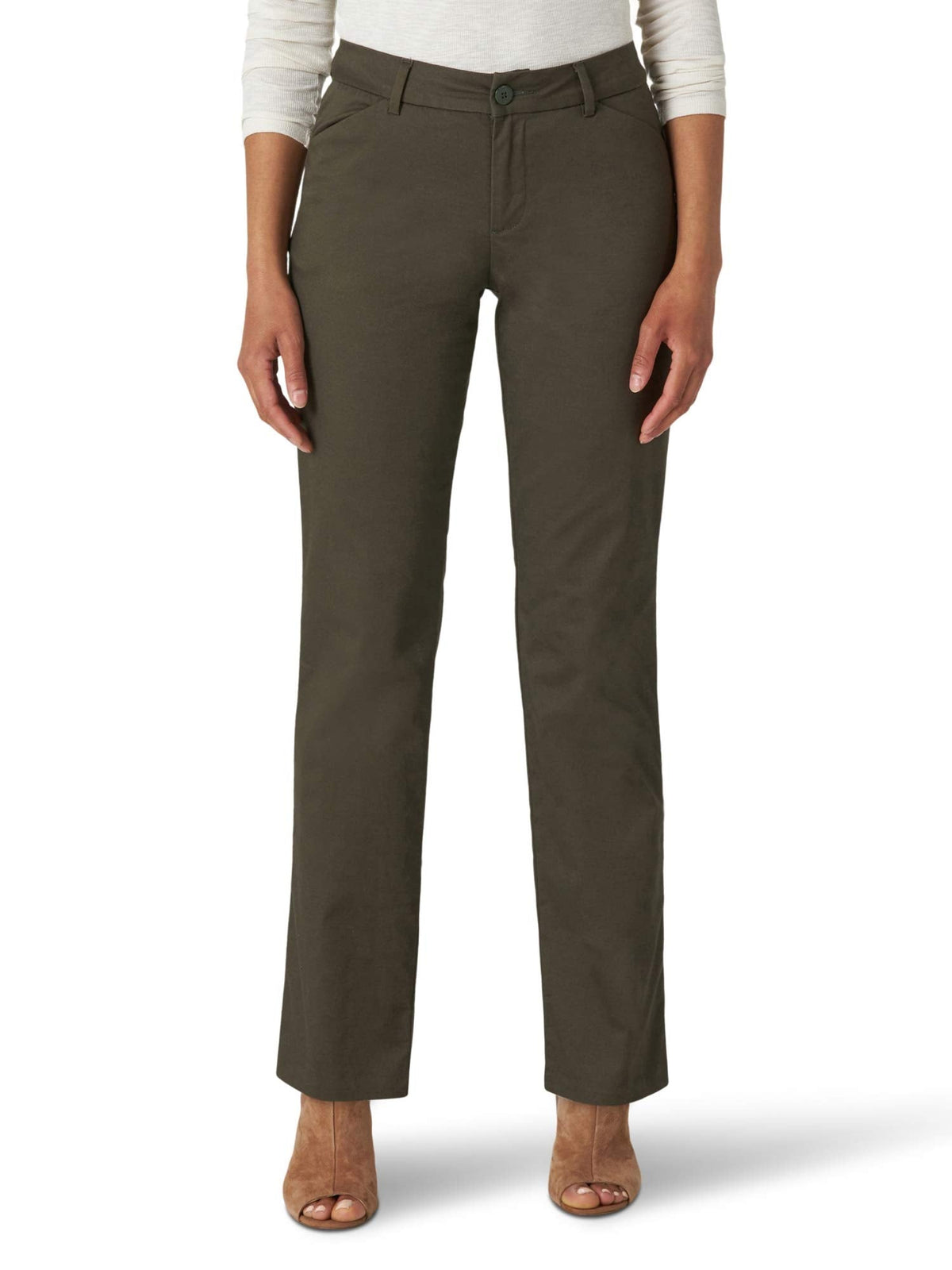 Lee Women's Wrinkle Free Relaxed Fit Straight Leg Pant Jansha Store