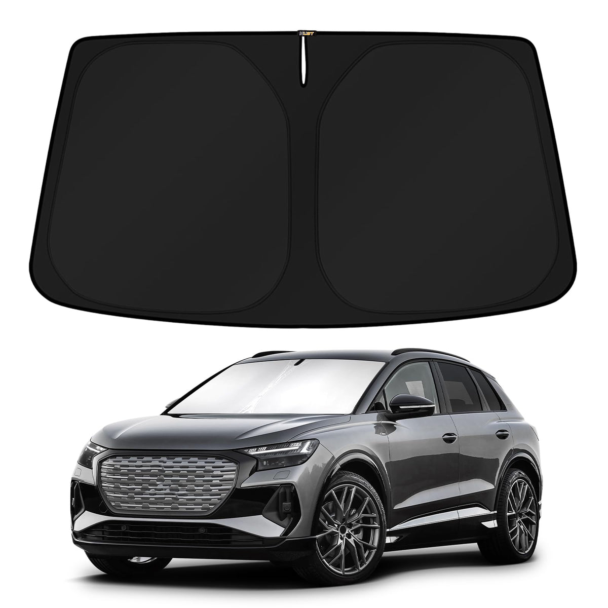 KUST Windshield Sun Shade for 2017-2026 Tesla Model Y/Model 3 Sunshade Accessories (Fit 2025-2026 Model Y Juniper / 2024 Model 3 Highland) Upgraded Foldable Sunshade, Blocks UV Rays Keep Car Cool Jansha Store
