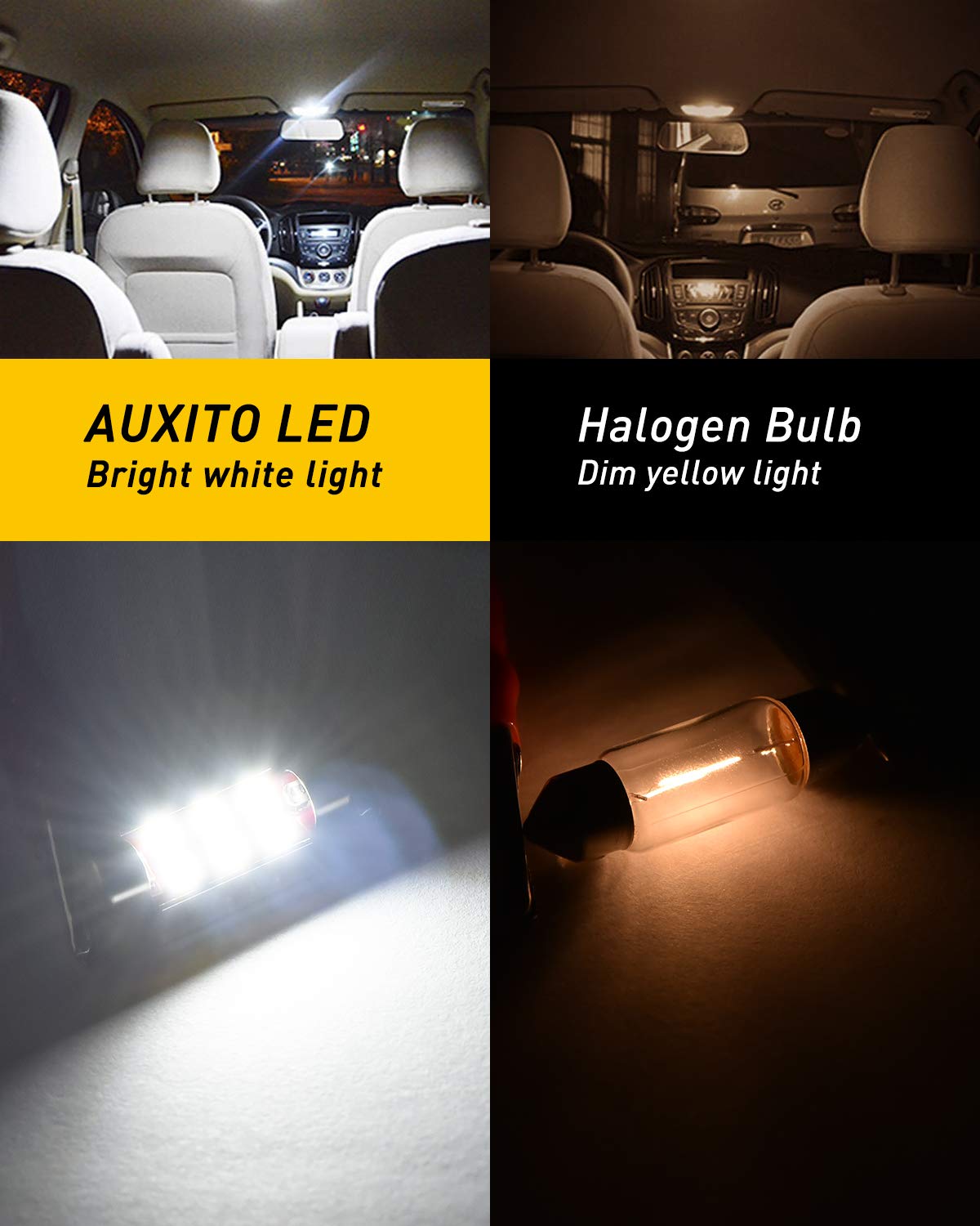 AUXITO 912 921 LED Bulb for Backup Light Reverse Lights High Power 2835 15-SMD Chipsets Error Free T15 906 922 W16W Bulbs, 6000K White, Automotive Light Bulbs (Upgraded, Pack of 2) Jansha Store