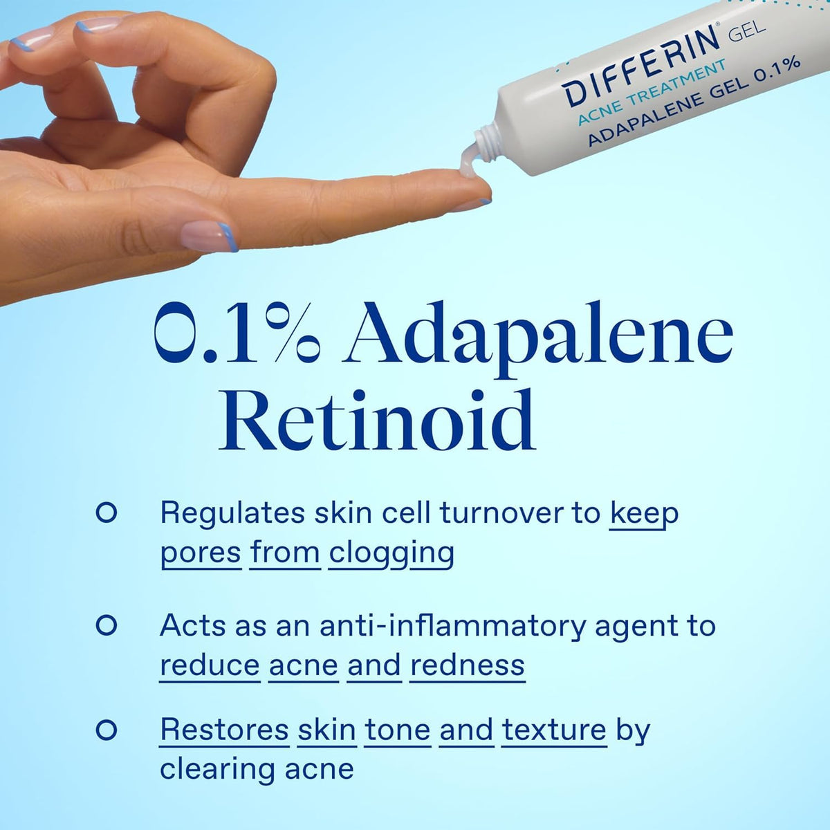 Differin Acne Retinoid Treatment Gel, 0.1% Adapalene, 15g Tube Jansha Store