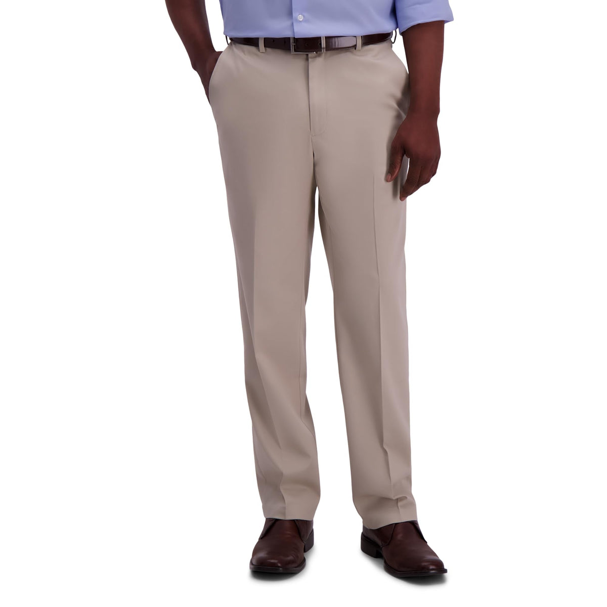 Haggar Men's Classic Fit Premium No Iron Khaki Pant Jansha Store